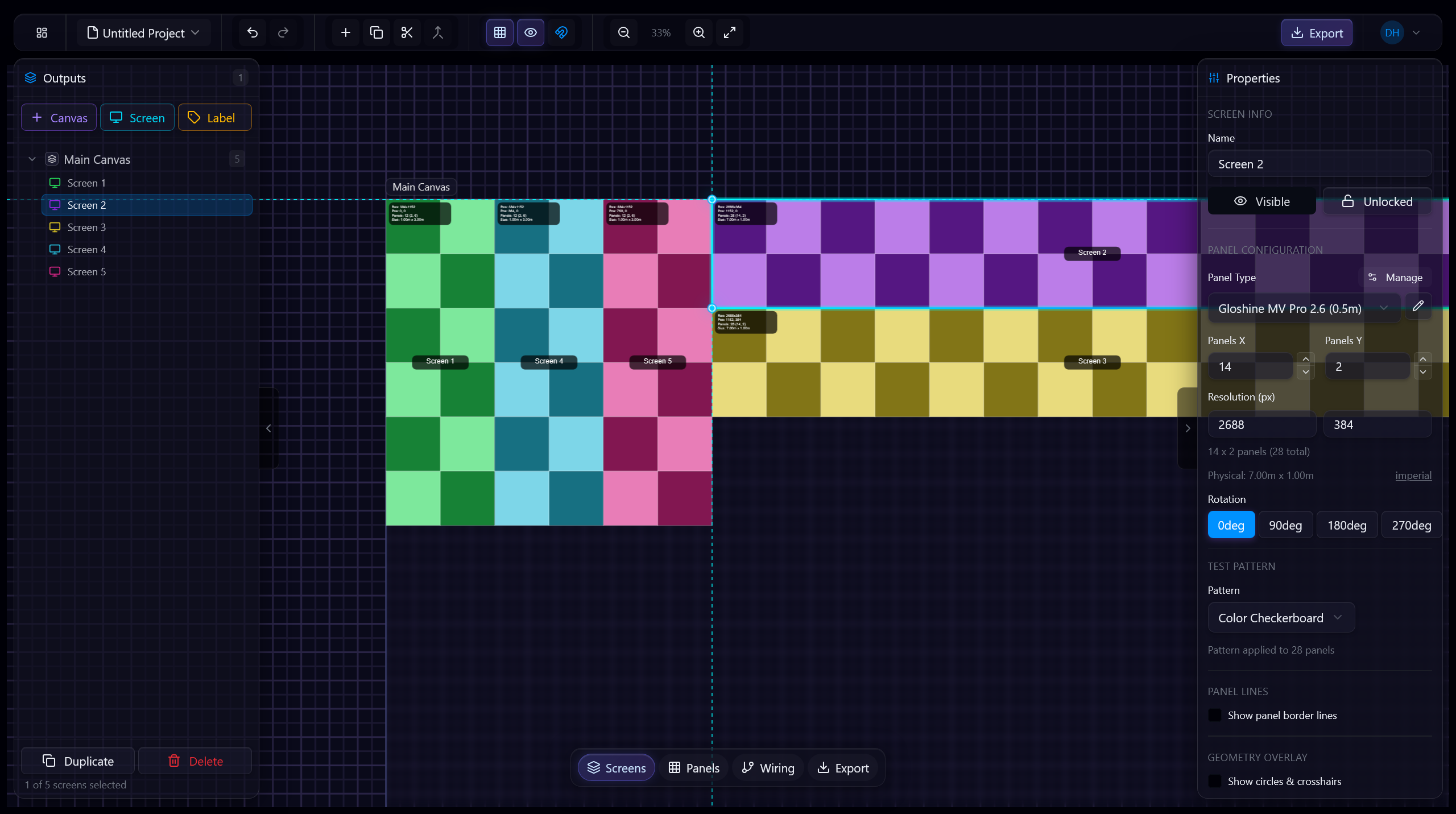 Visual LED Wall Planning screenshot