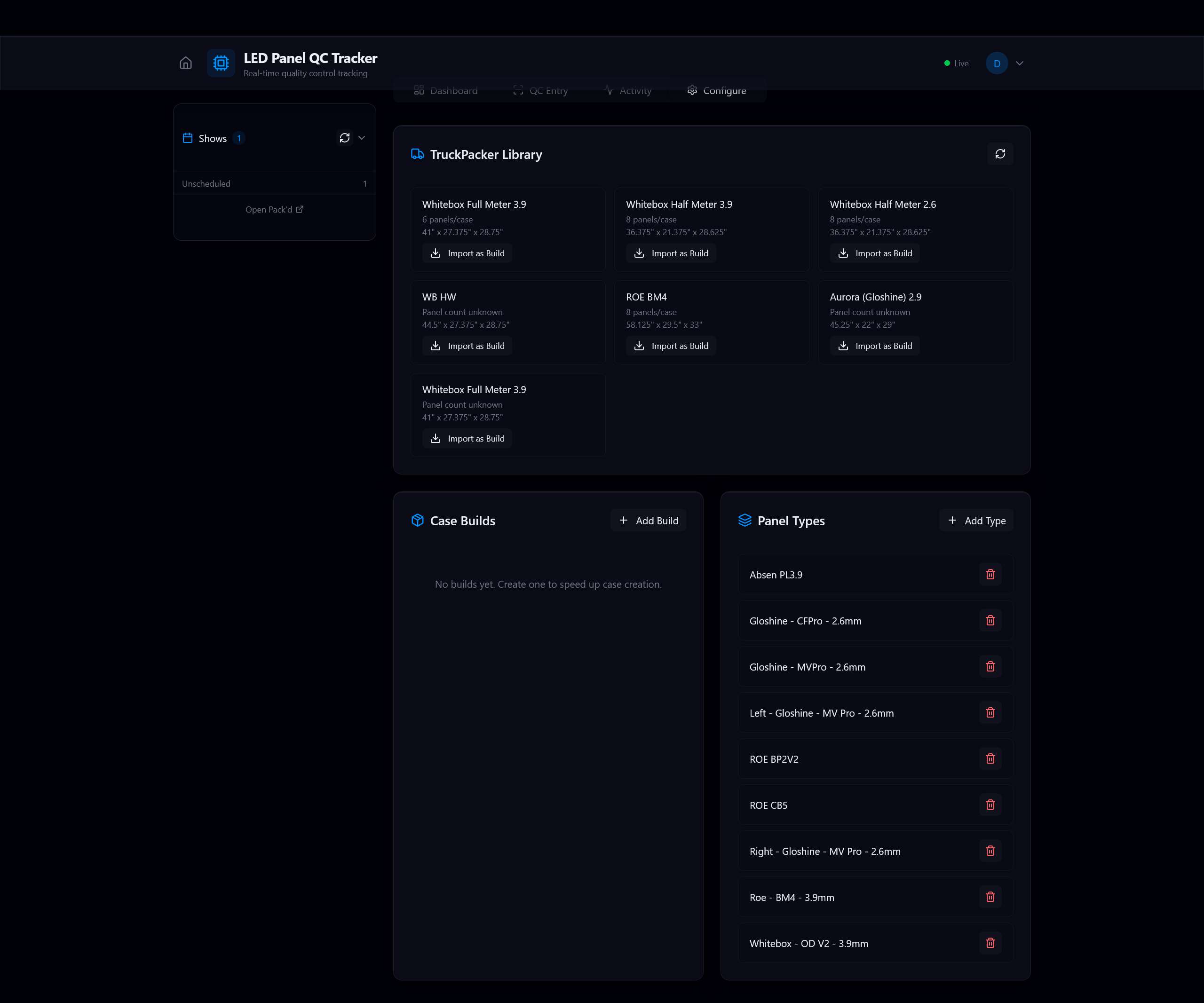 Inventory & Configuration screenshot
