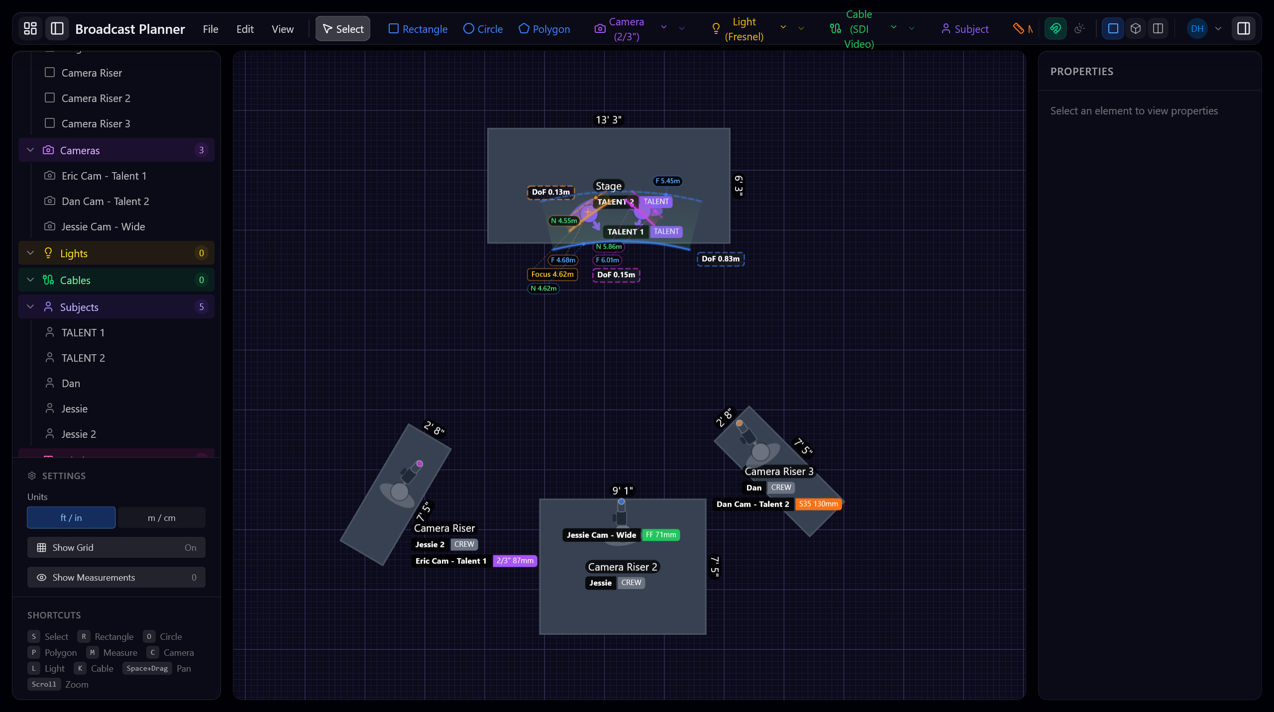 2D Studio Layout screenshot